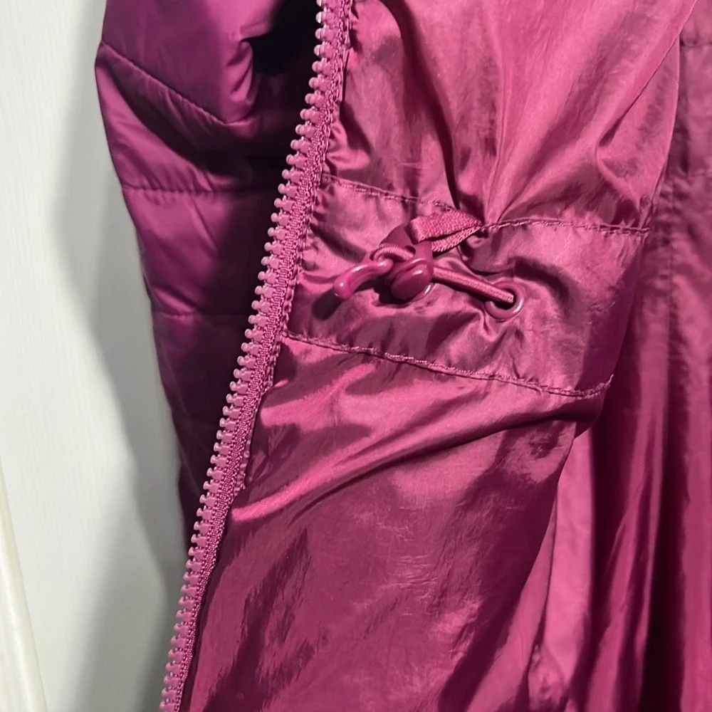 Lands' End Girl's Puffer Winter Coat - Size XL (16) Purple - Hood - Full Zip